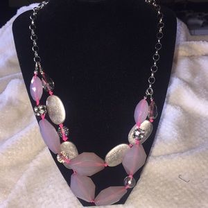 Macy’s pink and silver necklace